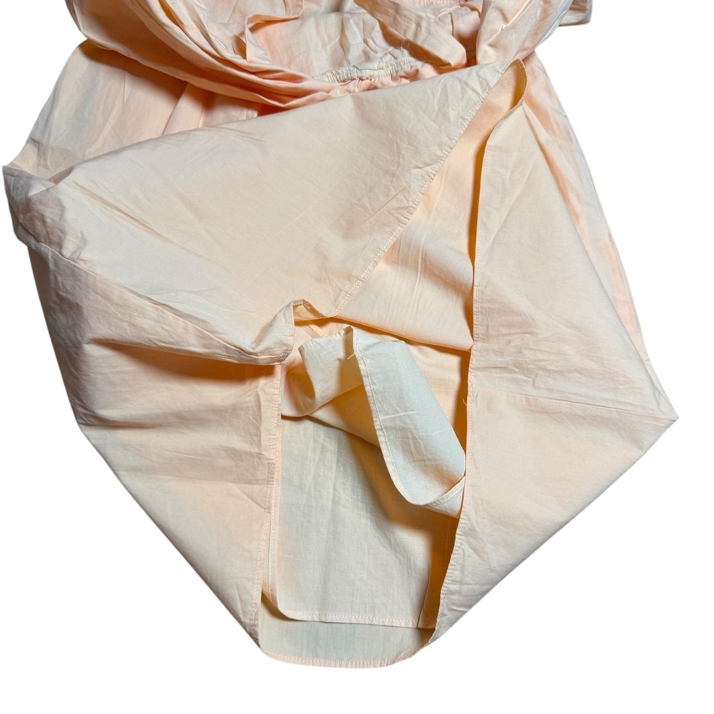 Zara Kids Girls Peach Sleeveless Poplin Dress with Bow-Size 11-12Y - Picture 4 of 7